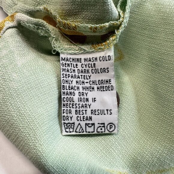 Tommy Bahama 100% Silk Button Up Shirt Sz Large Green Floral Short Sleeve *Spot - Picture 5 of 10